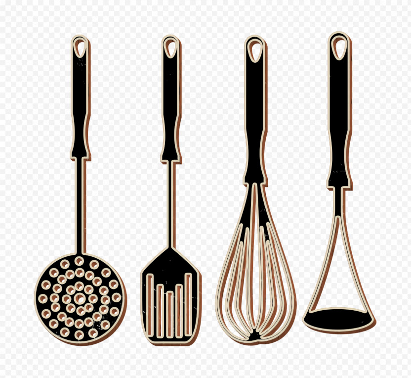 Tools And Utensils Icon Kitchen Icon Four Cooking Accessories Set For Kitchen Icon PNG