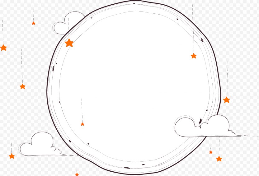 Black Simple Circle Border Texture Diagram Png