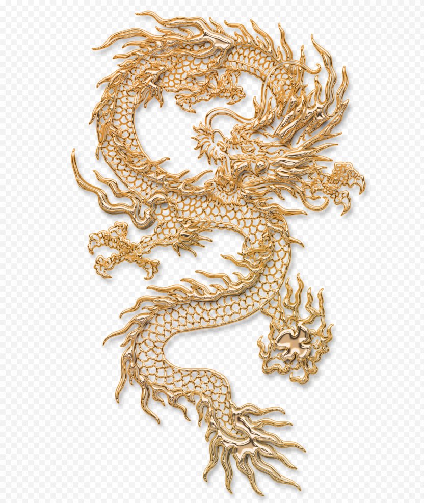Chinese Dragon Tattoo Illustration - Shutterstock PNG