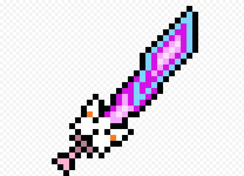 Terraria Minecraft Xbox One Video Game Sword Pixel Art Png