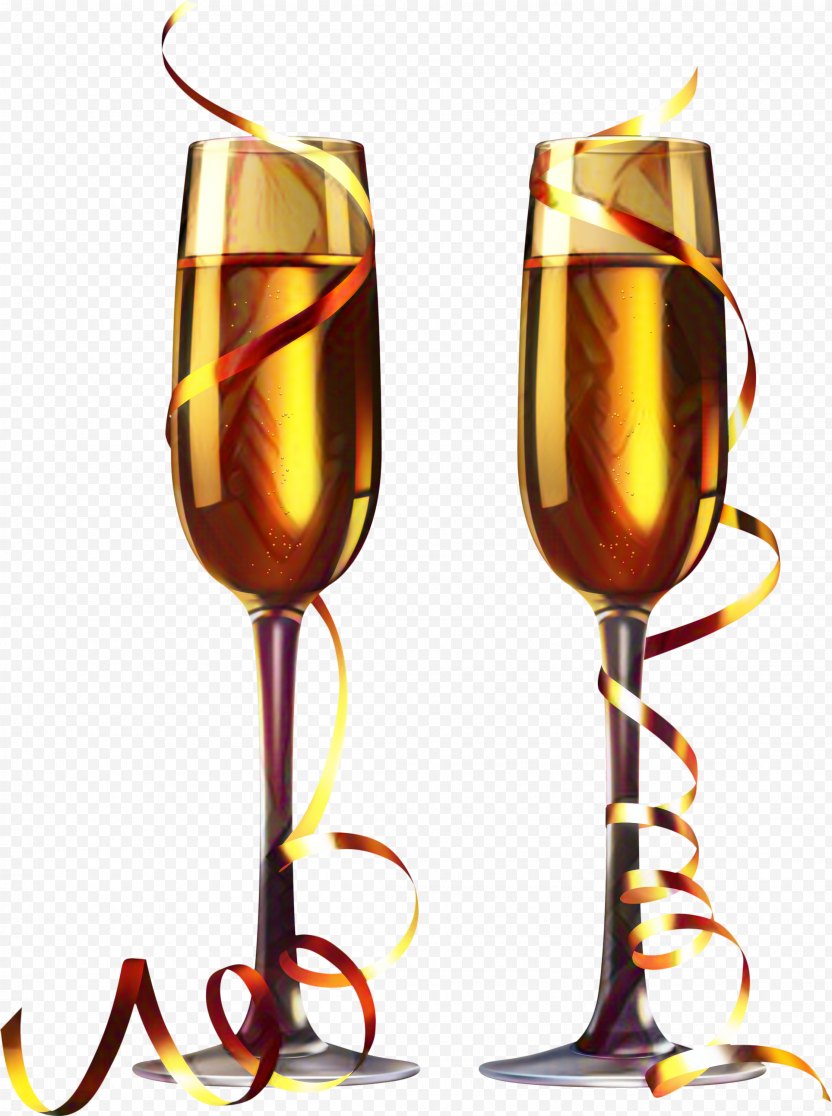 Champagne Glasses Background - Stemware PNG