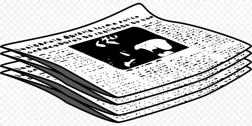 Magazines Newspapers Journal Clip Art Black And White Png