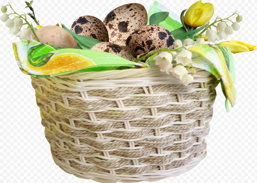 Easter Basket With Eggs Easter Day Basket PNG