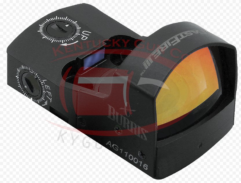 Red Dot Sight Reflector Picatinny Rail Firearm - Windage PNG