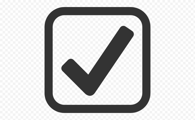 Checkbox Check Mark Microsoft Word Rectangle Png