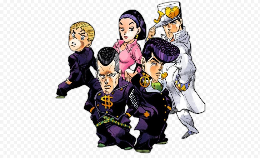 Josuke Higashikata Jotaro Kujo Dio Brando Koichi Hirose Okuyasu Nijimura Purple Png 5181