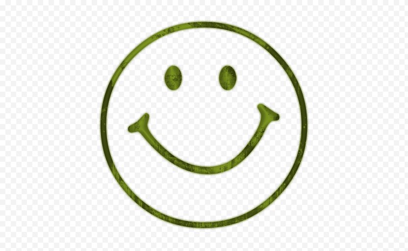 Smiley Emoticon Clip Art - Green PNG
