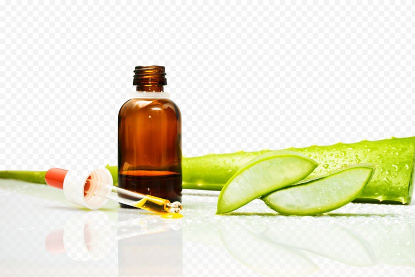 Aloe Vera Skin Plant Sunburn Gel - Glass Bottle PNG