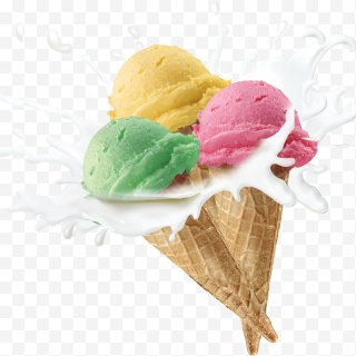 Ice Cream Cone Neapolitan Sundae Float Png