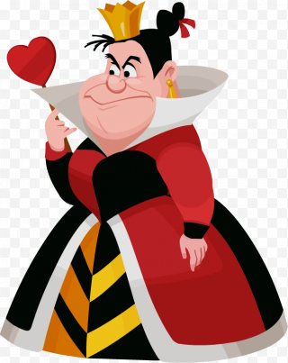 Line Art Queen Of Hearts Clip Png