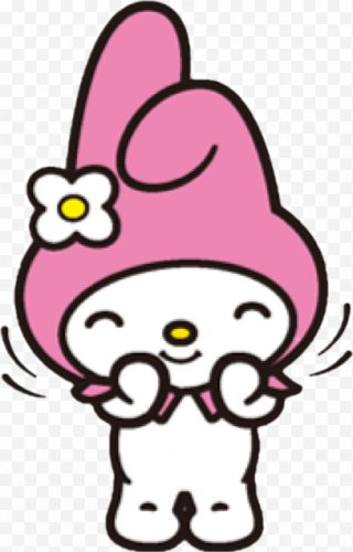 Hello Kitty My Melody Kuromi Art Drawing - Frame PNG